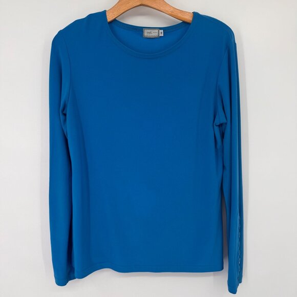 Simplii Womens Blue Long Sleeve TopButton Detail  Sleeves Size 10 - Picture 4 of 9
